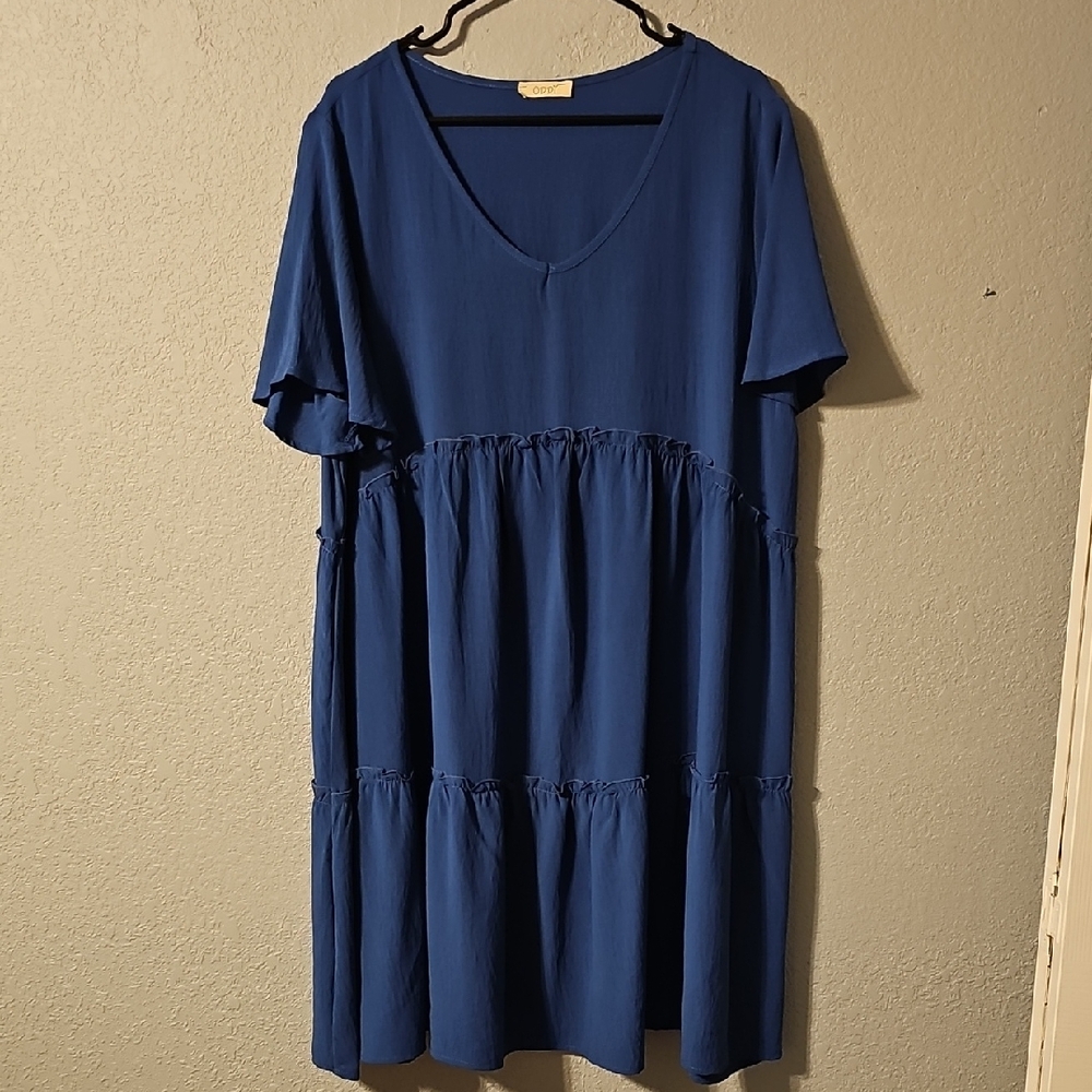 ODDY Blue Tiered Dress
